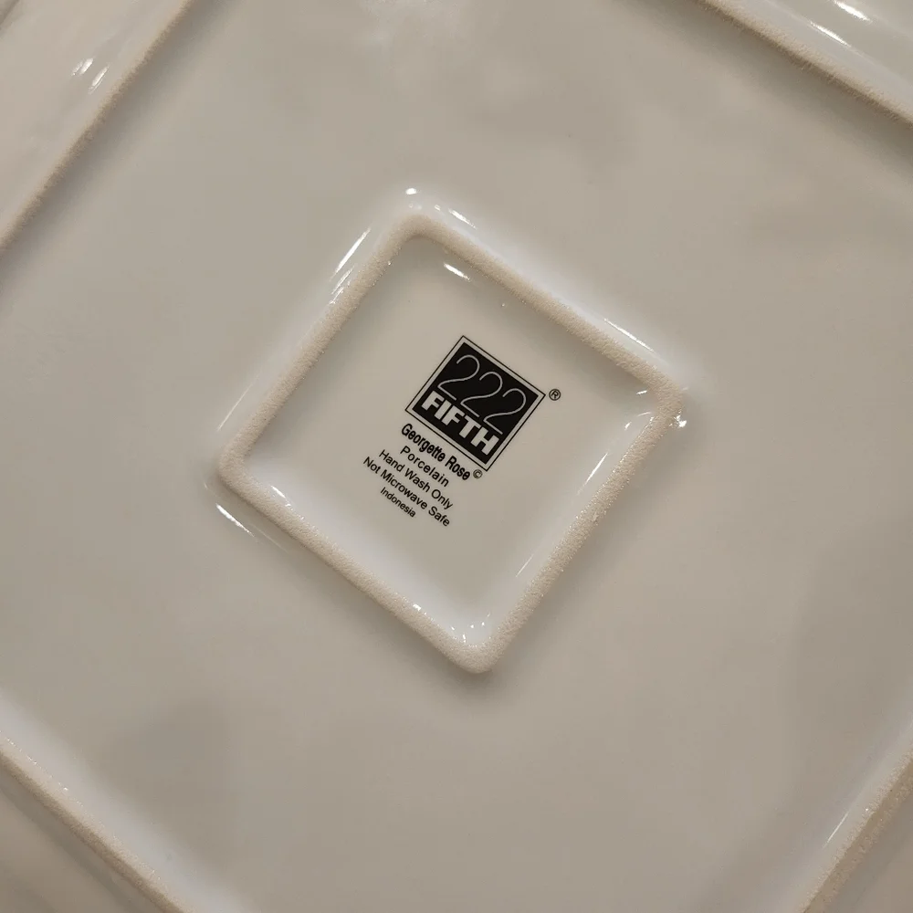 222 Fifth Georgette Rose Dinner Plates - Picture 5 of 5